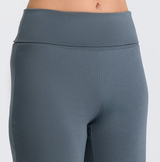 WOMAN下身Leela Cotton 翻邊腰圍運動長褲 素色|有機棉