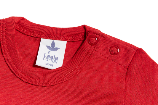 0-24m🌿Leela Cotton 短袖包屁衣|有機棉 Rib knit 自然彈