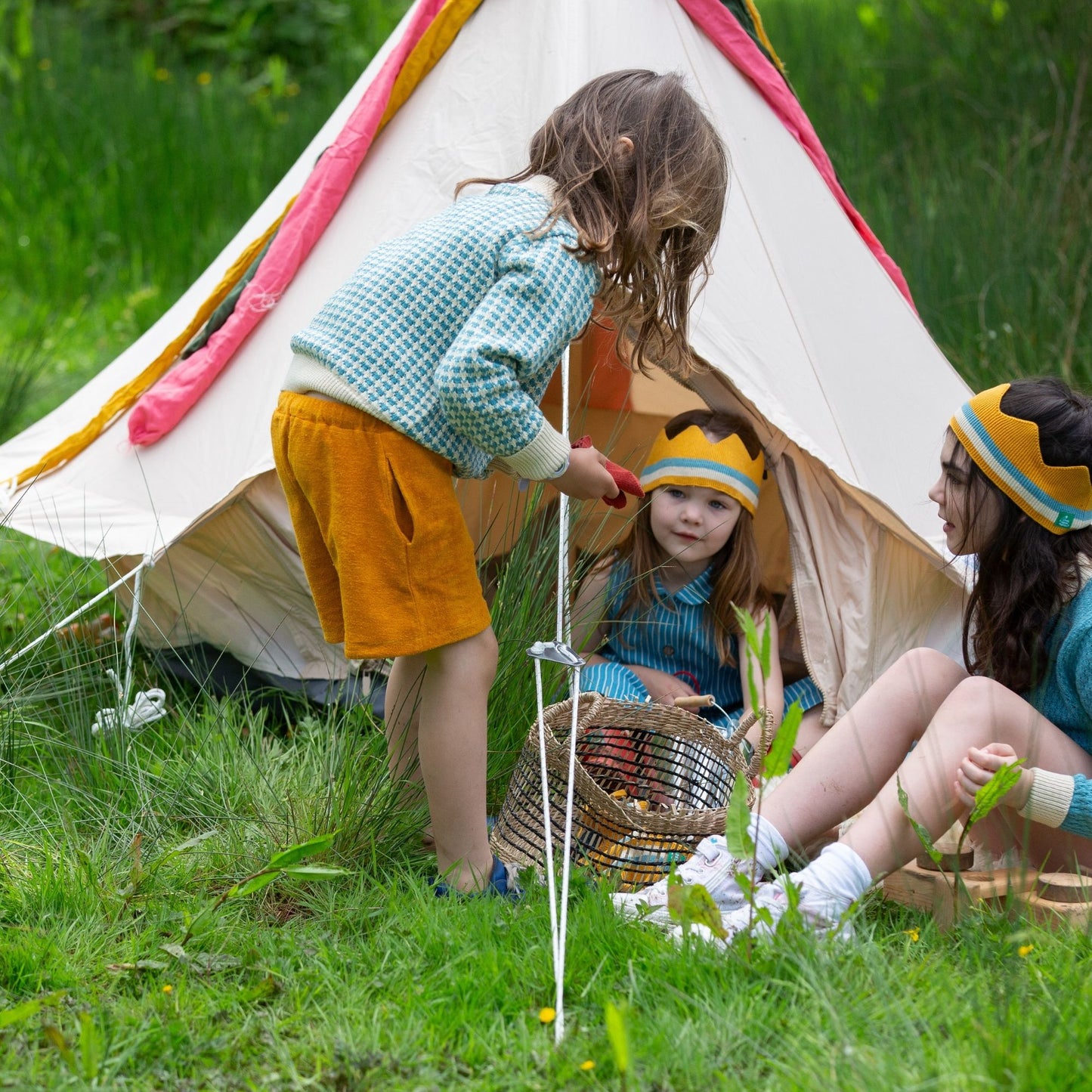 預購童裝 ☕︎ 天空藍 浮雕織紋 針織外套 |Little Green Radicals 有機棉