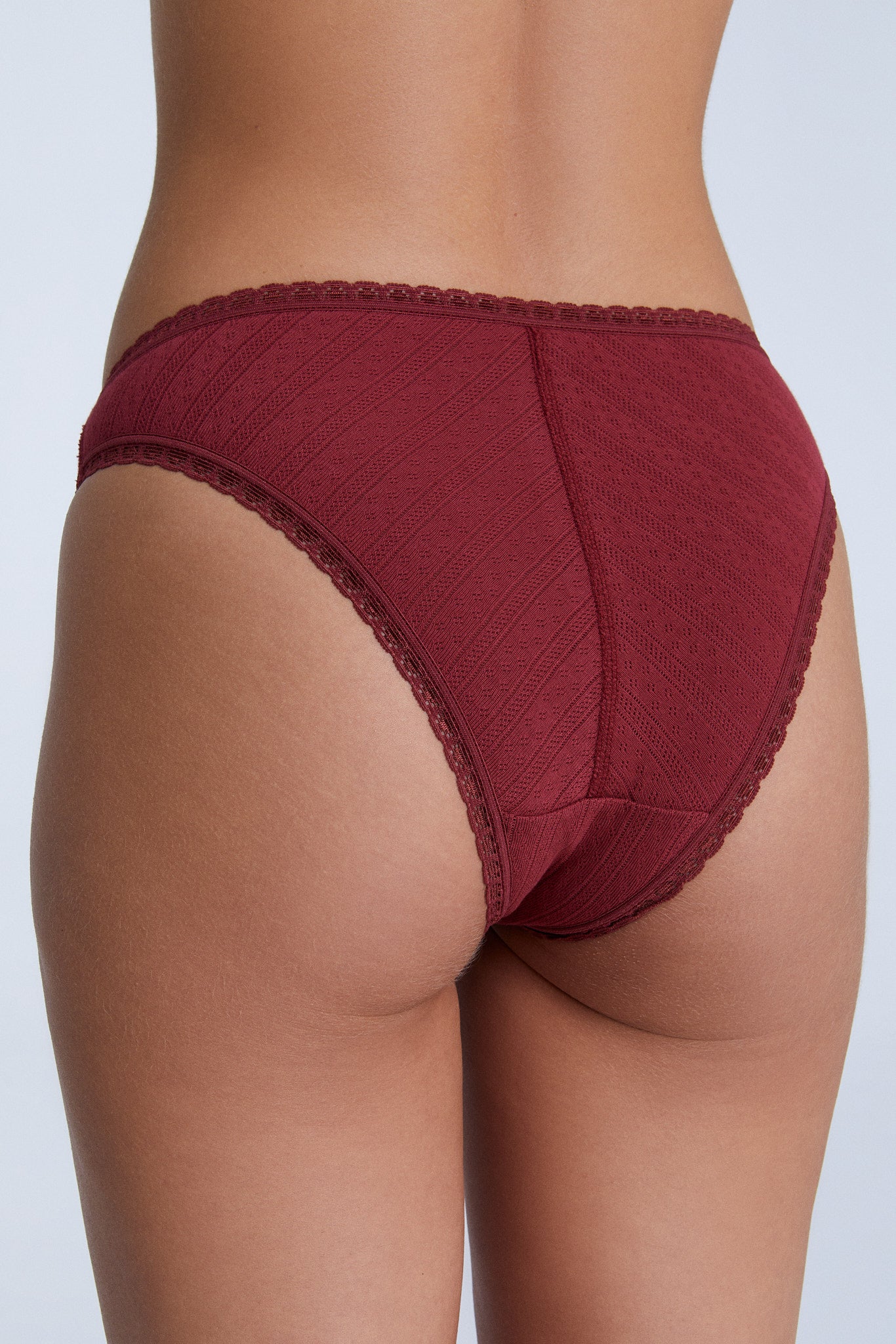 Pre-order 🌿 Lace-trimmed jacquard panties | Organic cotton Leela Cotton