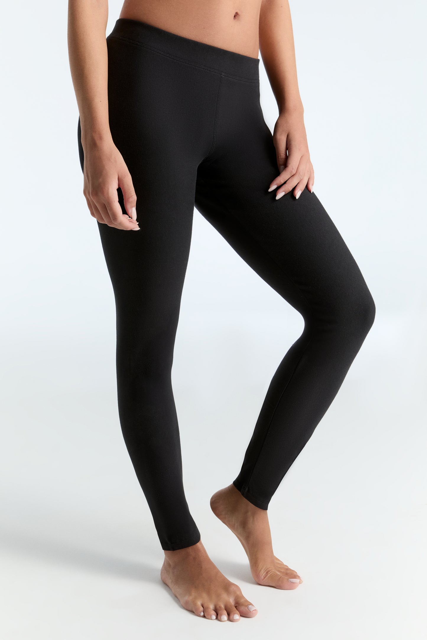 LC Thickened Fleece Lined Leggings 1616-100 | Damen Warm Leggings