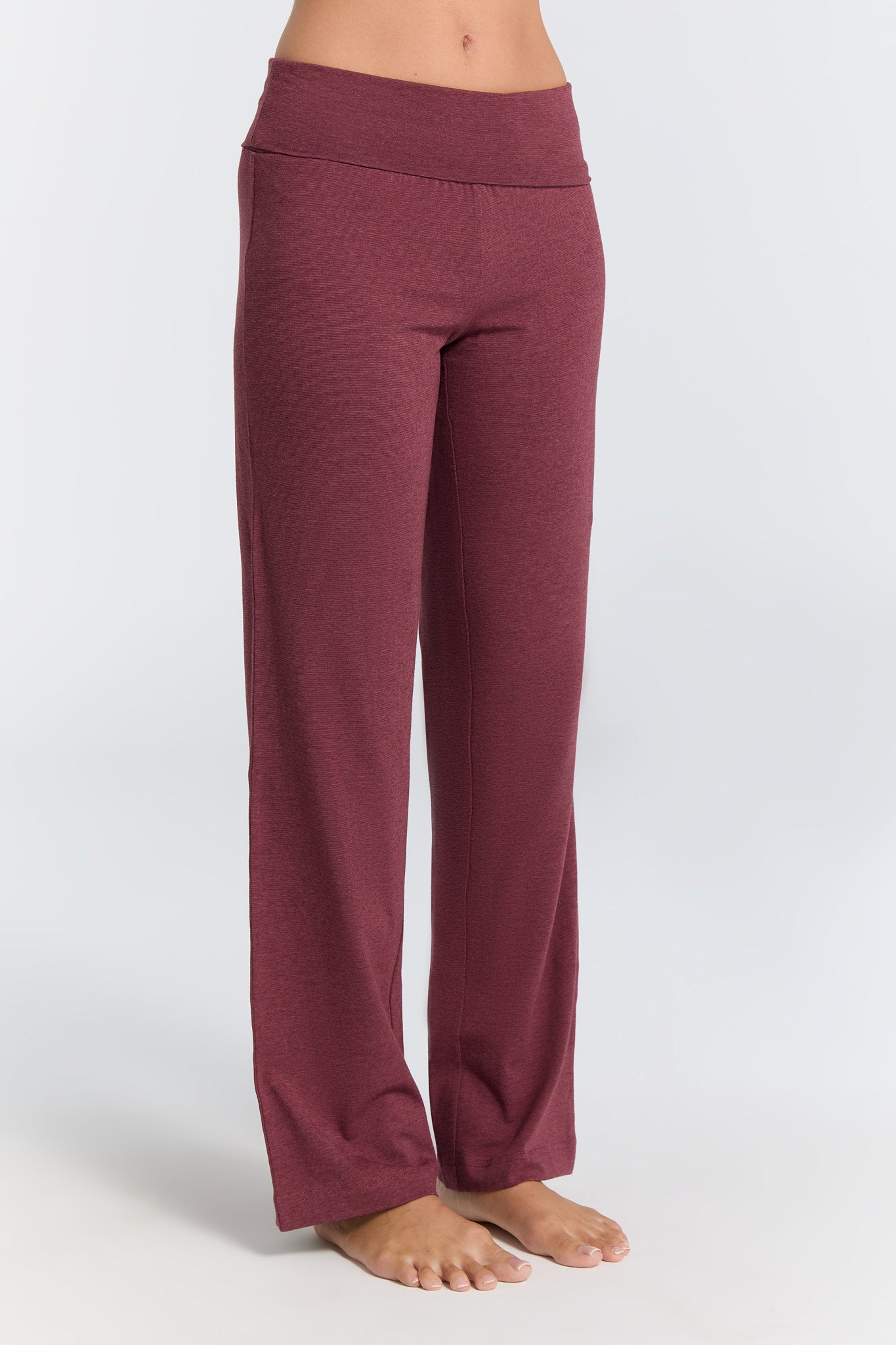 WOMAN下身Leela Cotton 翻邊腰圍運動長褲 素色｜有機棉