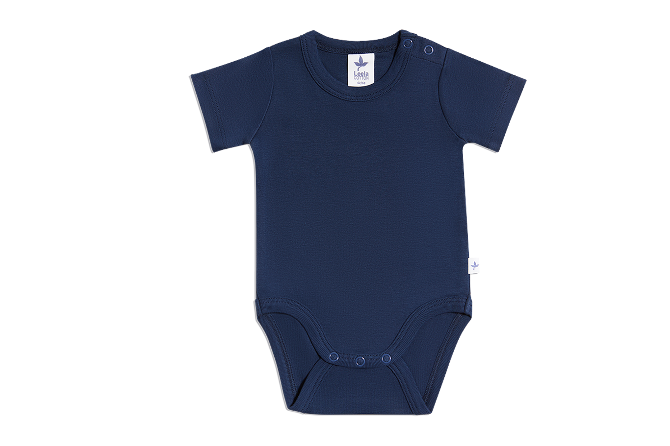 0-24m🌿Leela Cotton  短袖包屁衣｜有機棉 Rib knit 自然彈