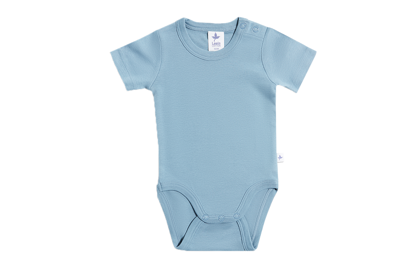 0-24m🌿Leela Cotton  短袖包屁衣｜有機棉 Rib knit 自然彈