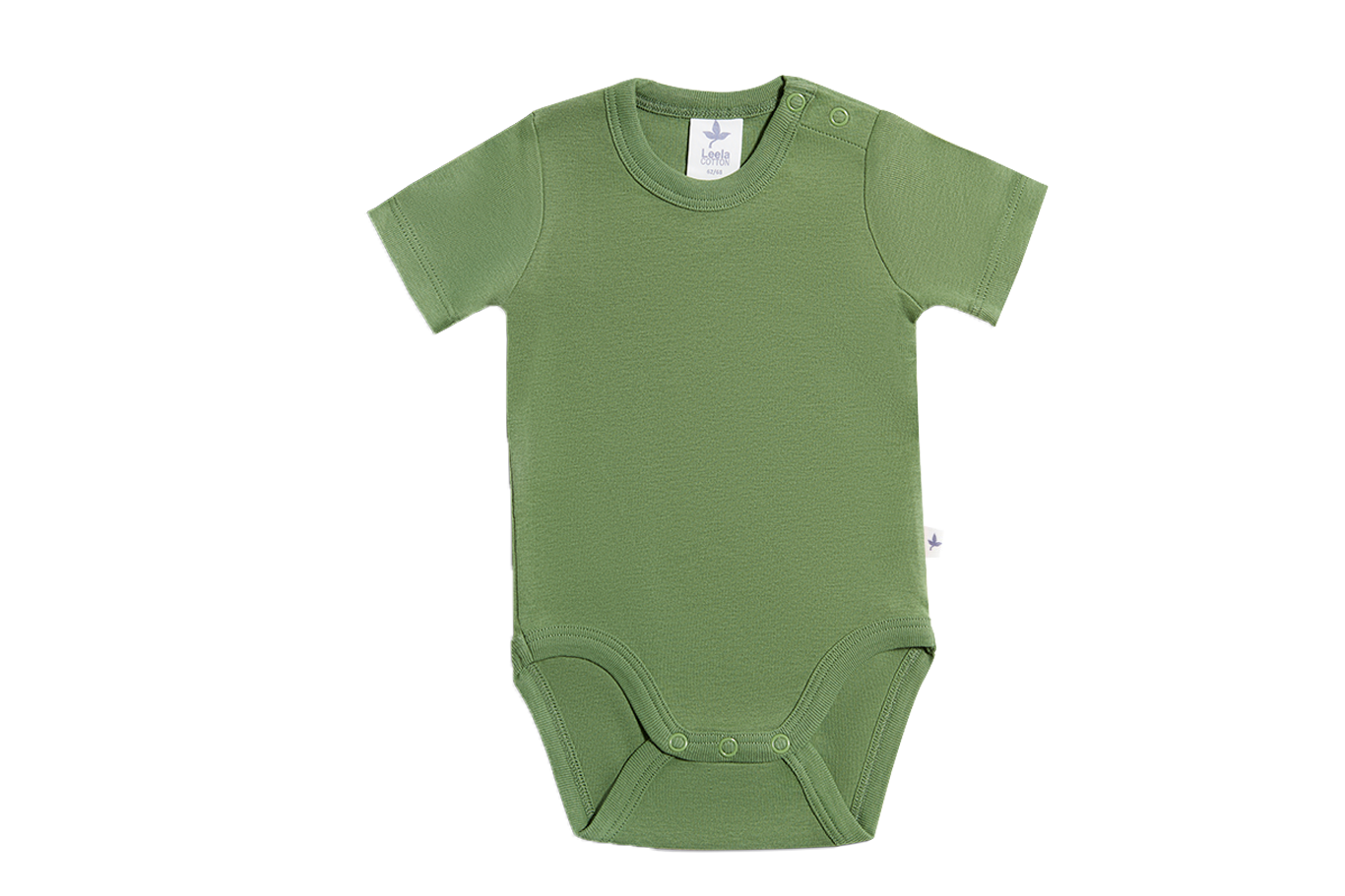 0-24m🌿Leela Cotton  短袖包屁衣｜有機棉 Rib knit 自然彈