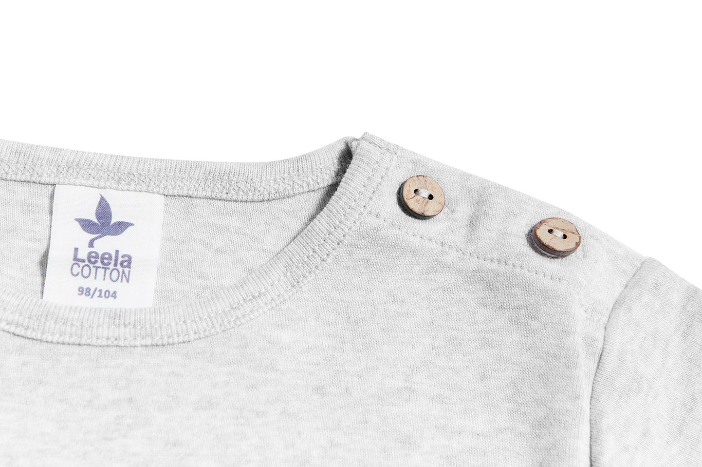 1-4y 🌿 Leela Cotton 長袖上衣｜有機棉 Rib knit 自然彈