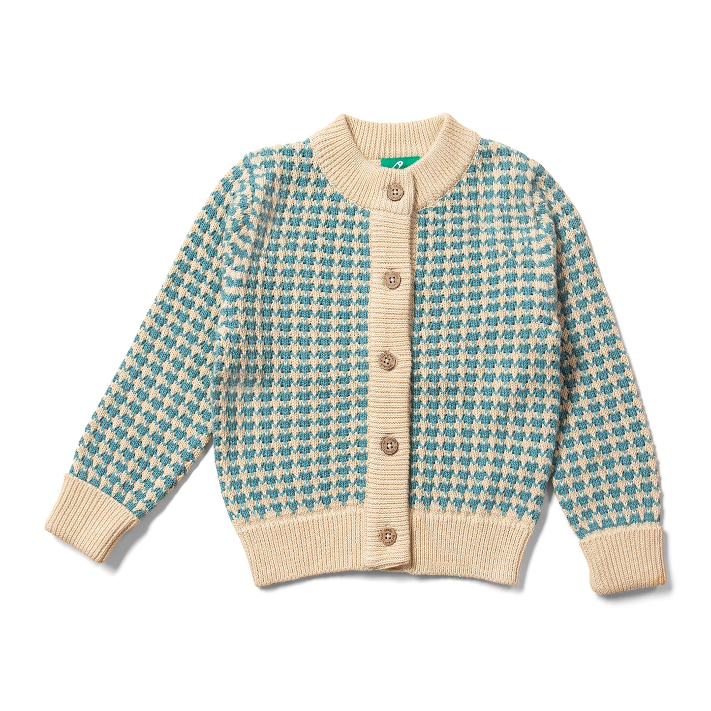 預購童裝 ☕︎ 天空藍  浮雕織紋 針織外套 ｜Little Green Radicals 有機棉