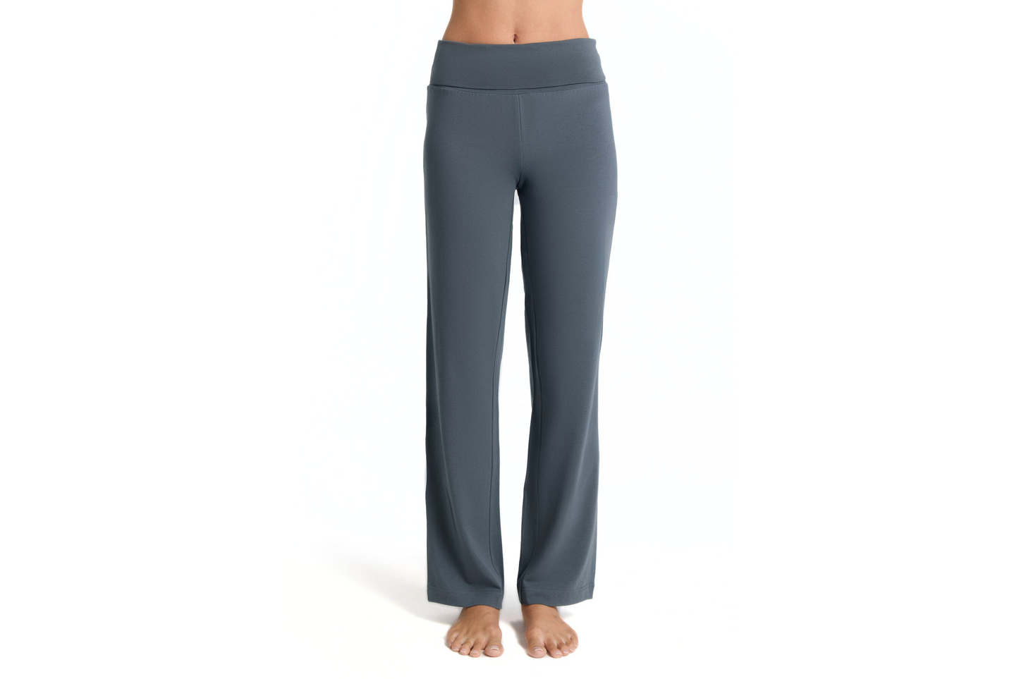 WOMAN下身Leela Cotton 翻邊腰圍運動長褲 素色｜有機棉