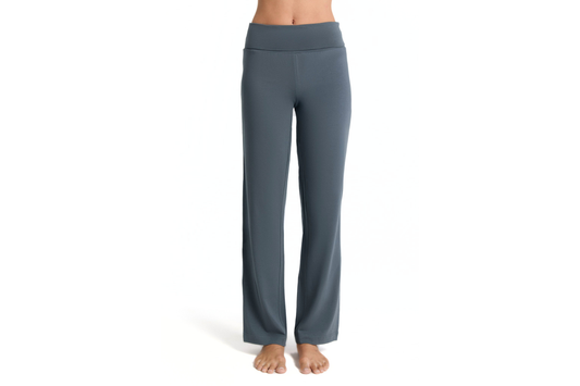 WOMAN下身Leela Cotton 翻邊腰圍運動長褲 素色｜有機棉