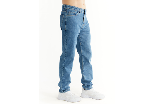 Pre-order | Men's Straight Organic Cotton Jeans - Sky Blue | EVERMIND