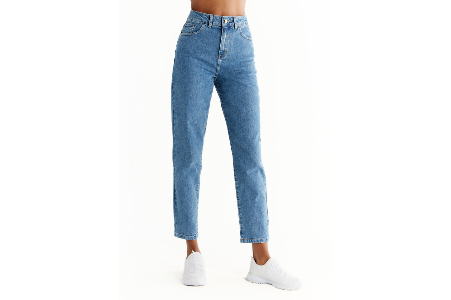 Pre-order | Women's Mom Fit Organic Cotton Jeans - Sky Blue | EVERMIND